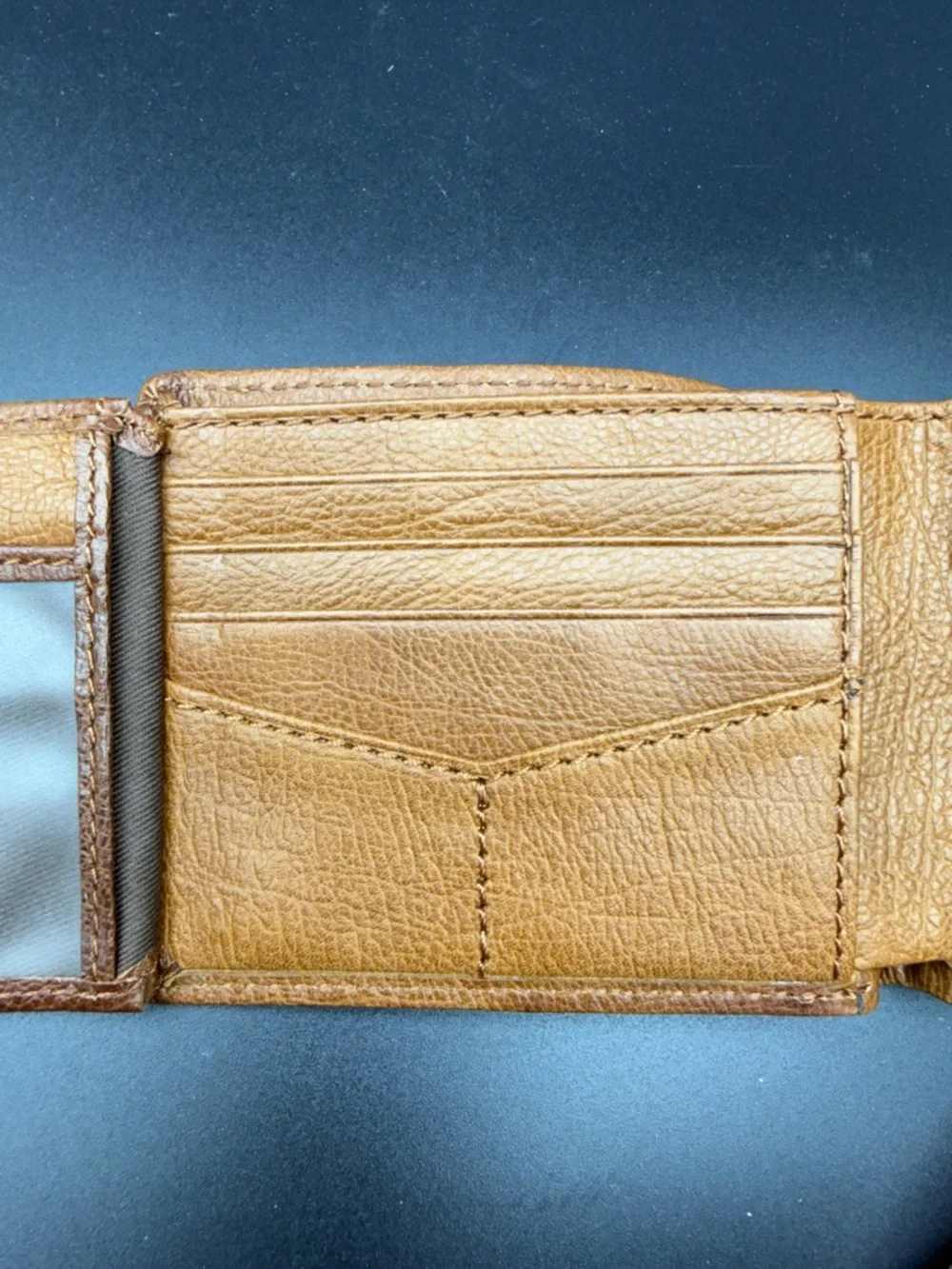 Fossil Brown Leather Trifold Wallet